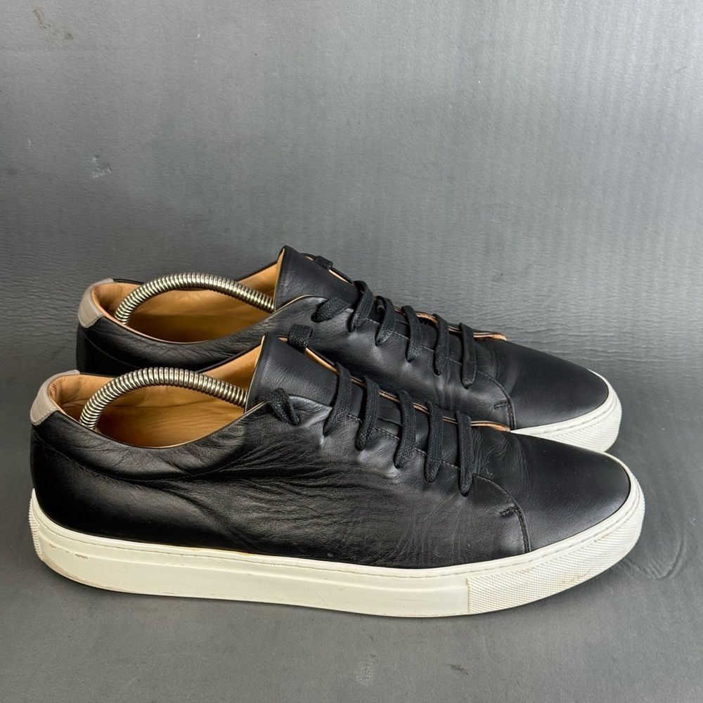 M. GEMI black leather low top Italian sneaker shoes men’s size 12 (45)